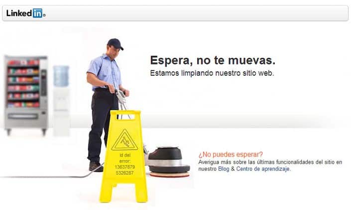 LinkedIn fatal error